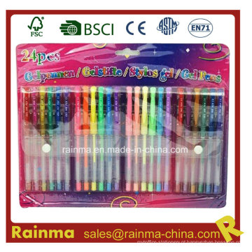 24pcs gel pet tinta para a escola e escritório